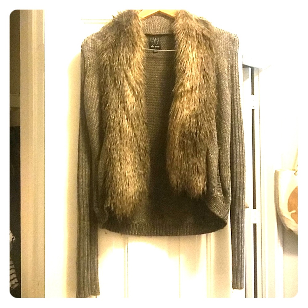 Fur Trim Sweater
